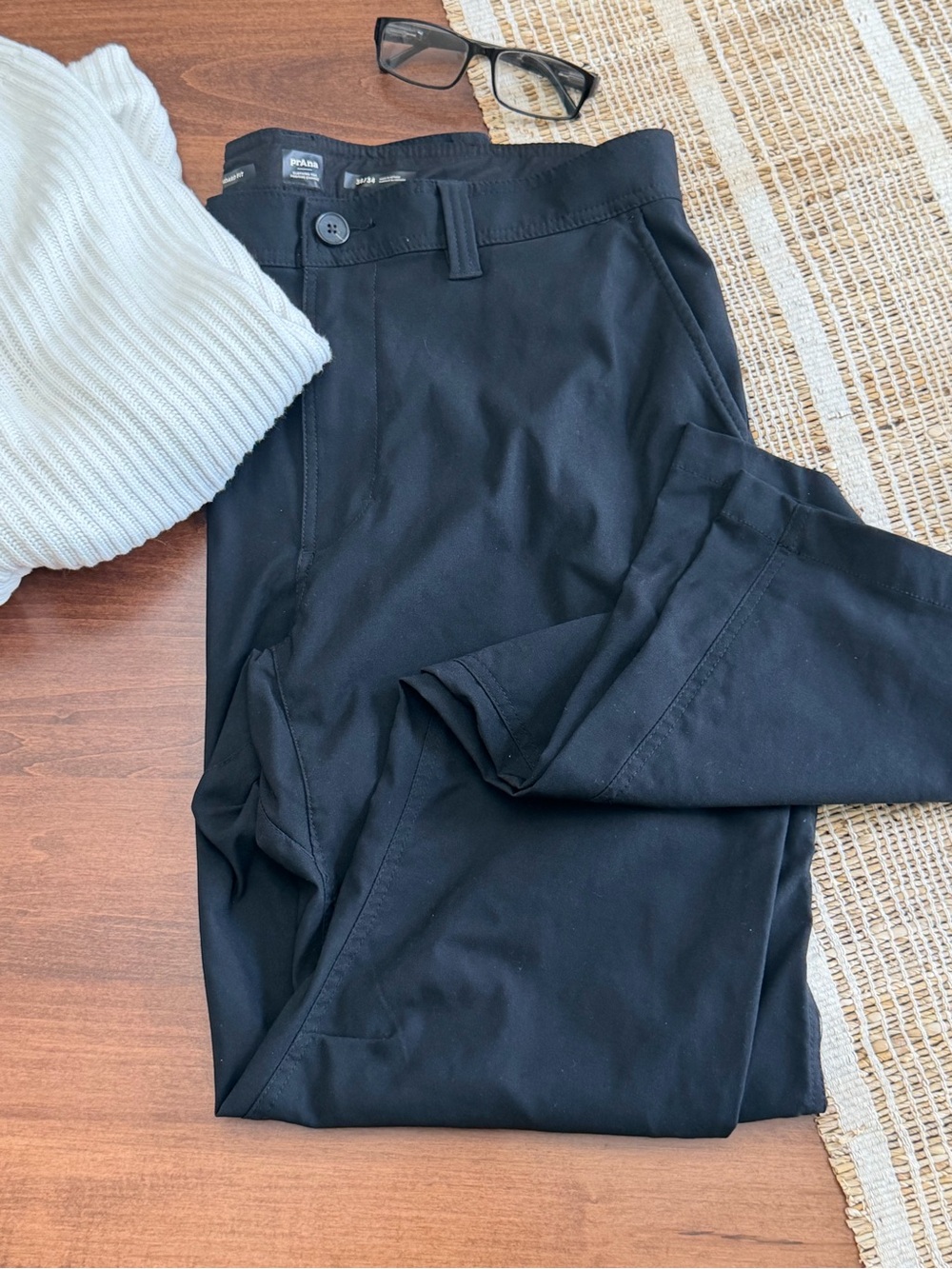 prAna Stretch Zion Standard Pants Black Men’s 36x34